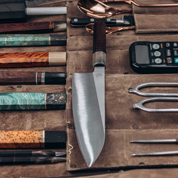 Hikari BTN Chef knife in a knives bag