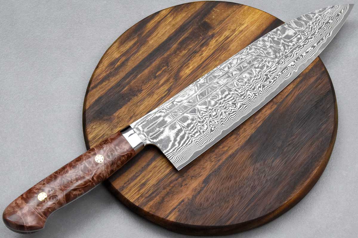 סכין שף (גיוטו) שירו קאמו 210מ"מ SG2 חום