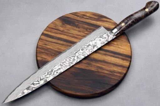 סכין פריסת בשר (שוג'יהיקי) שירו קאמו 270מ"מ SG2 חום
