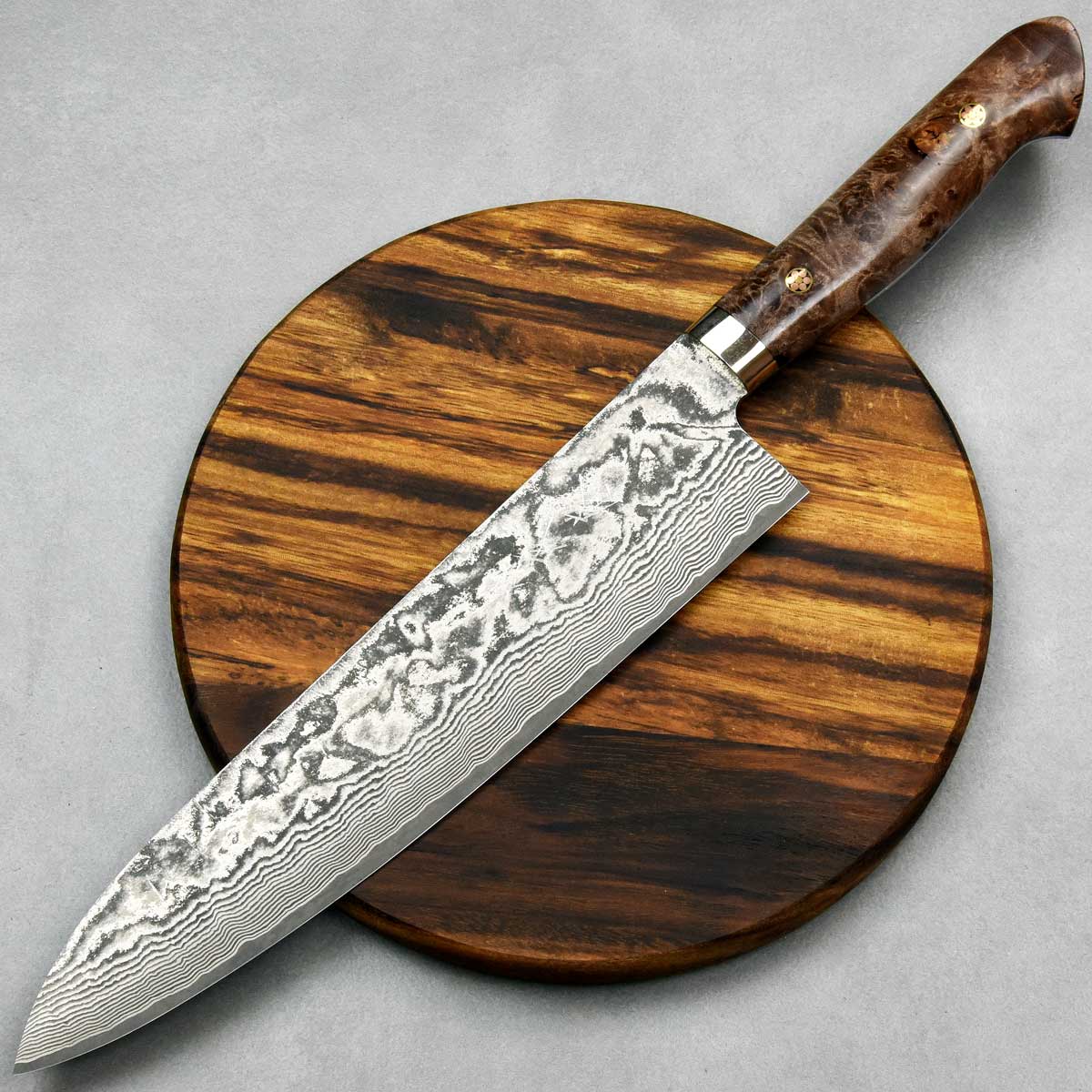 סכין שף (גיוטו) שירו קאמו 240מ"מ SG2 חום