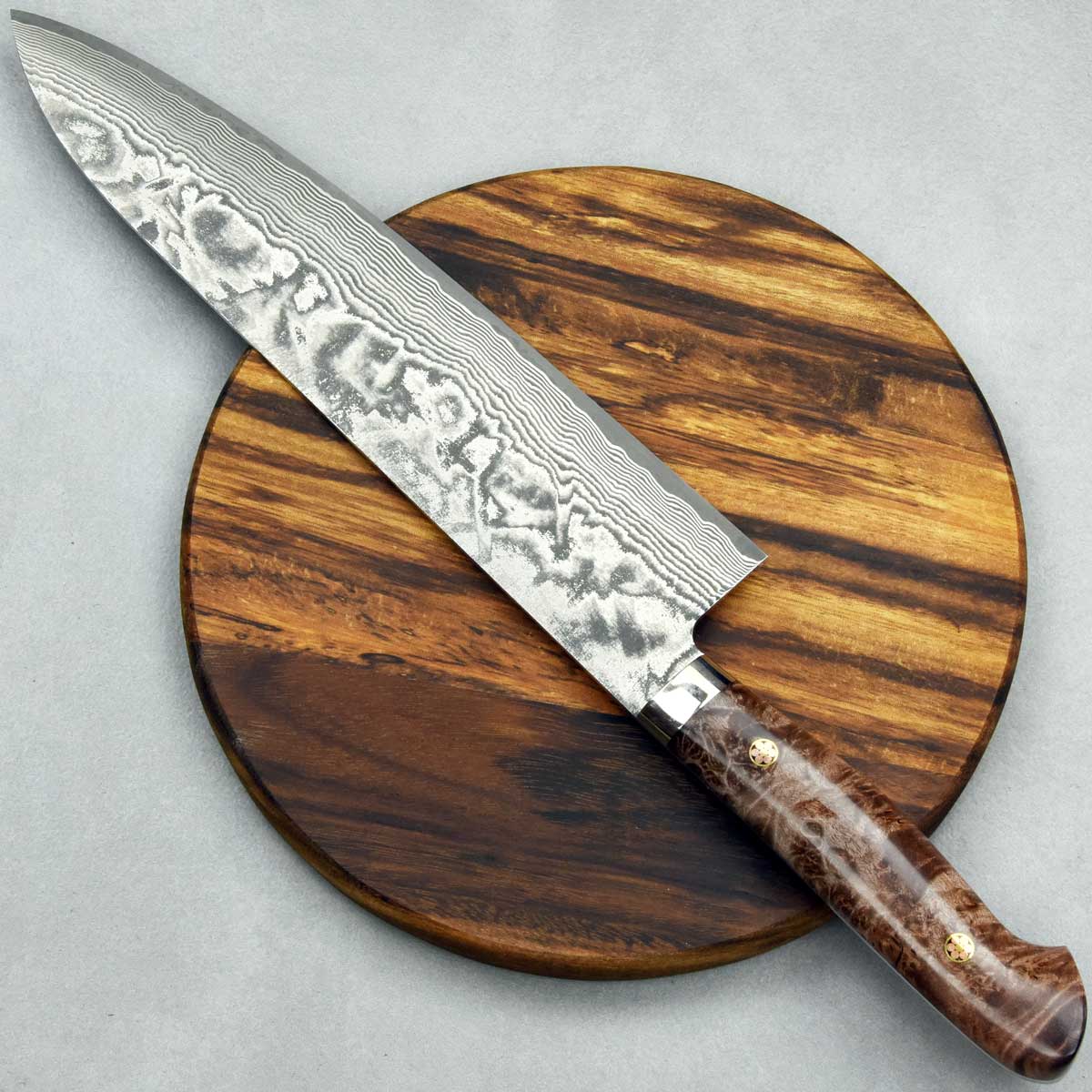 סכין שף (גיוטו) שירו קאמו 240מ"מ SG2 חום