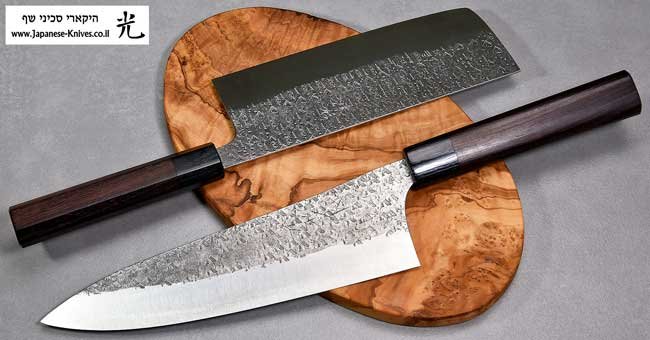 סכיני שף בעבודת יד של אוגטה שונגו Glass Cat Blk