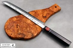 סכין סושי (טאקוהיקי מארו) קאזויוקי 270מ”מ Aogami#2 Damascus